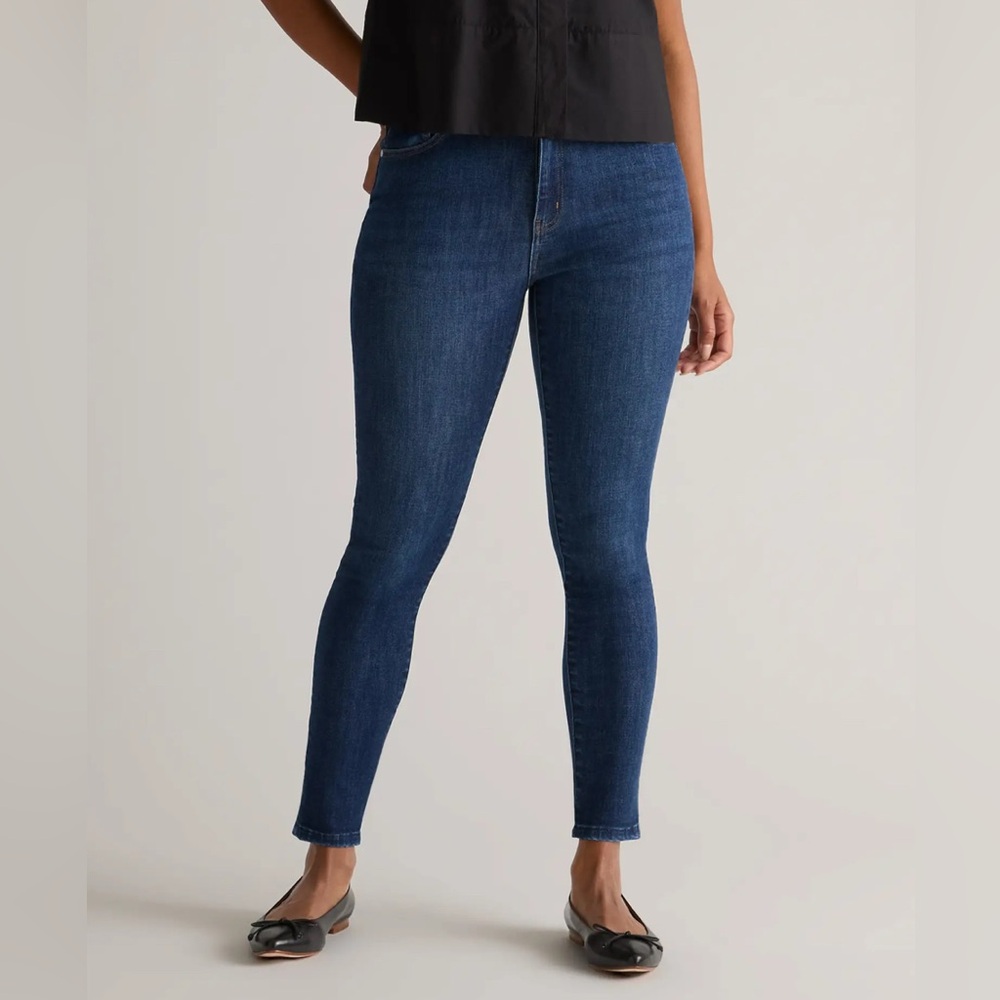 Stretch High Rise Skinny Jeans - 26” inseam - Midnight Blue
